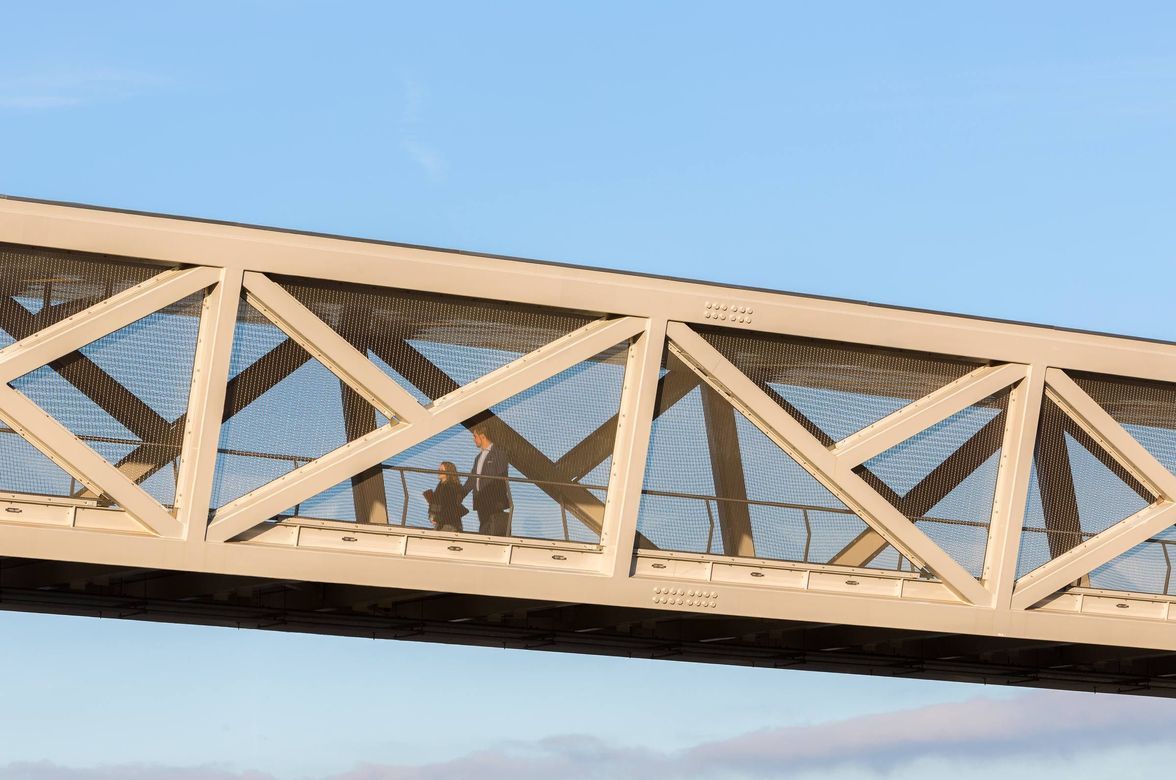 Metrorail Walkways with Wire Mesh Walls