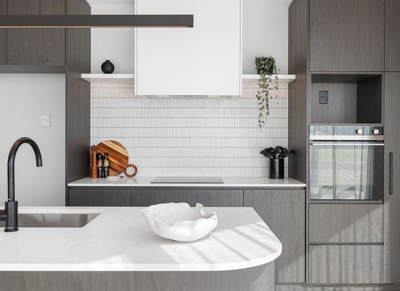 Black Birch ply with rounded Stone tops