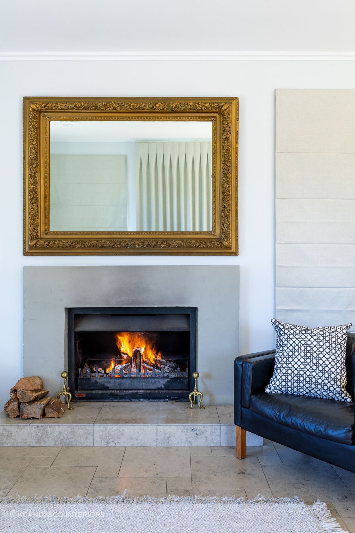 Warm and balance have made this family living room a favourite space to relax