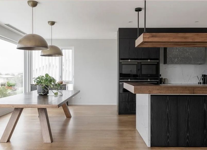 Feature Custom Timber Kitchen Pendant light