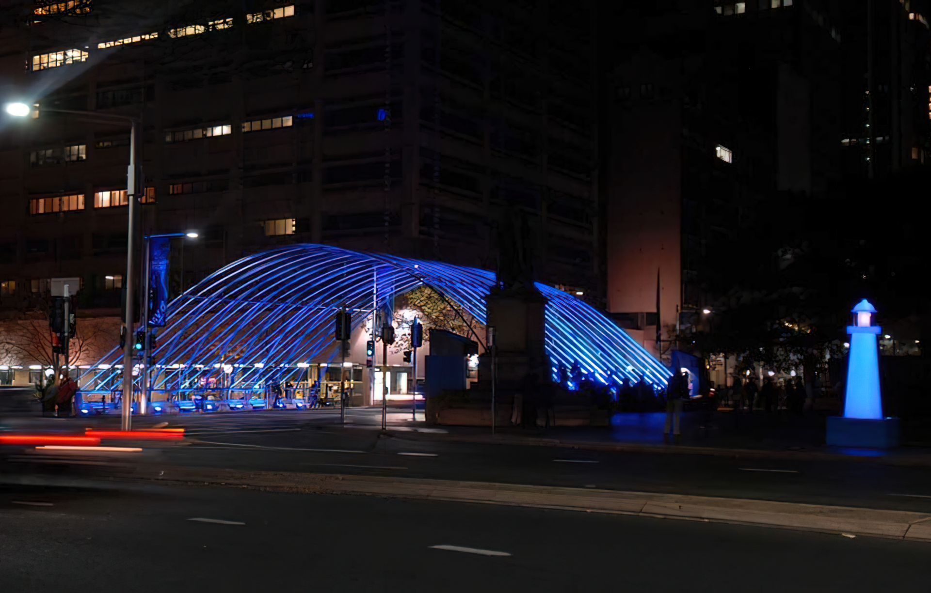 Macquarie Arch & Lighthouses by Vivid Sydney