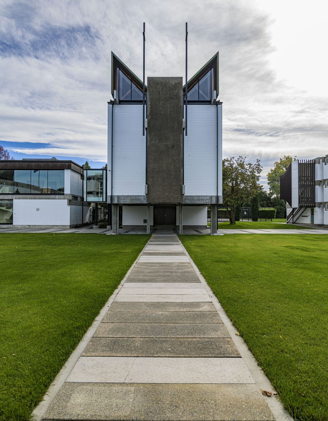 South elevation from the quad