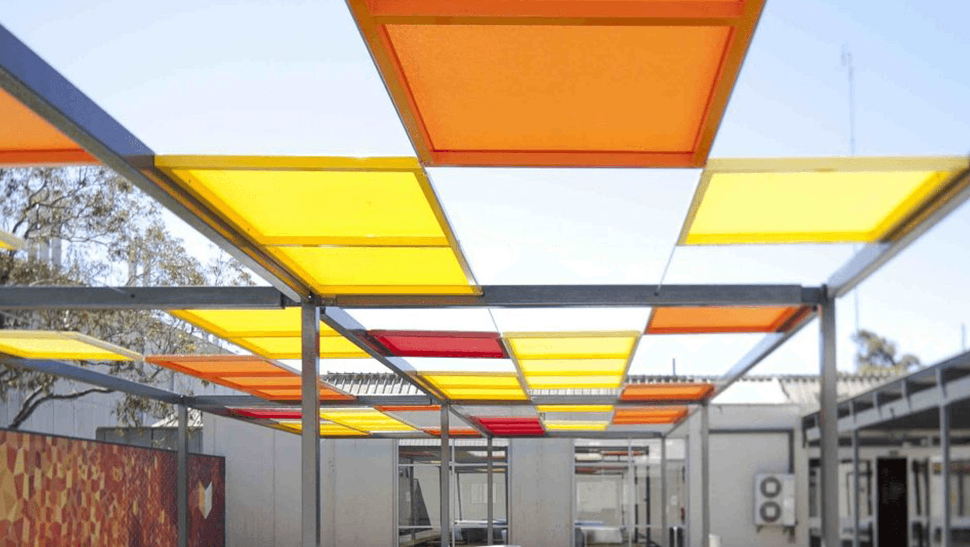 University of Newcastle Auchmuty Courtyard banner