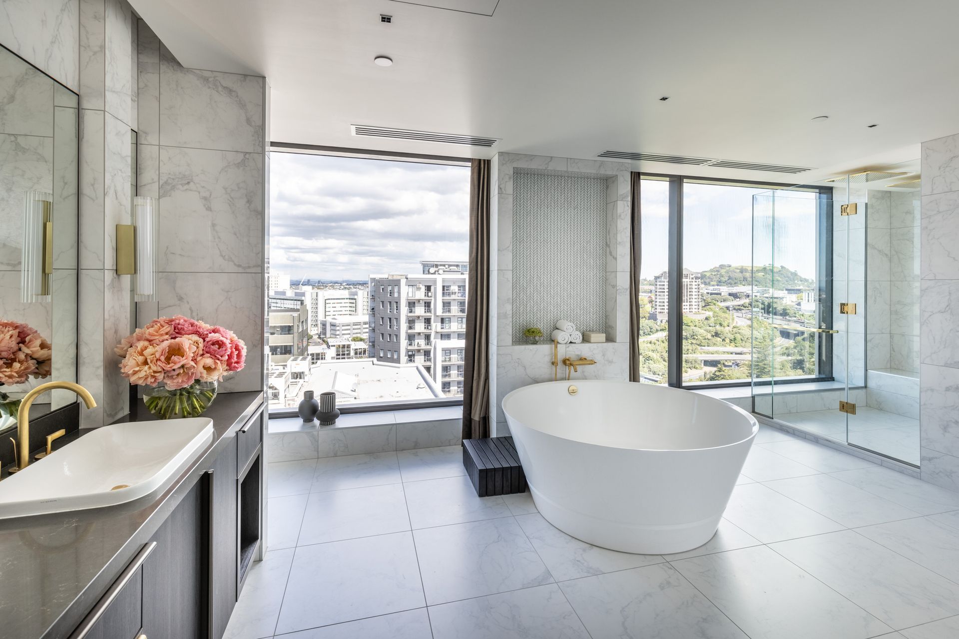 The Chairman suite features an opulent freestanding bath in an oversize bathroom.