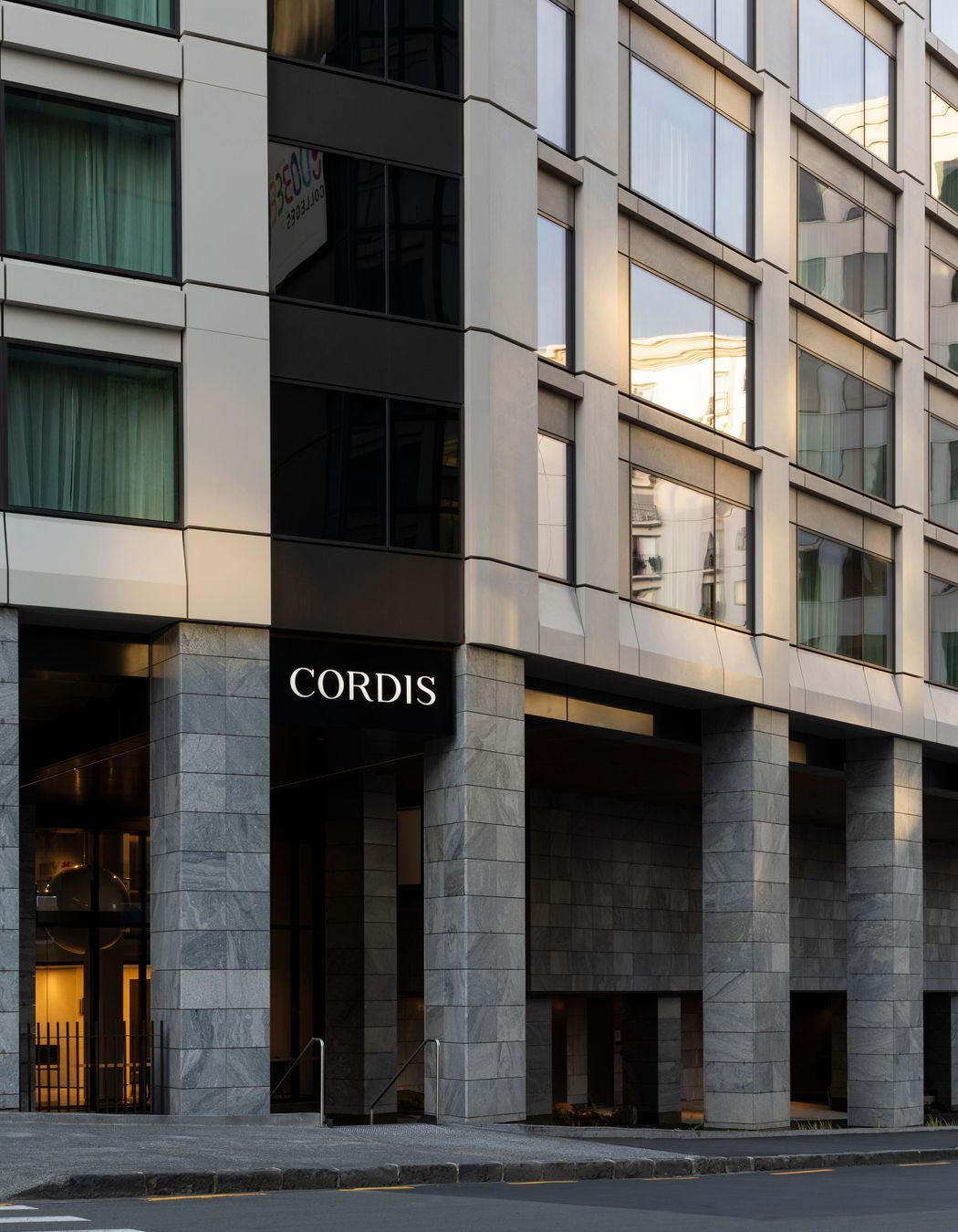 The street entry to the new Pinnacle Tower building.