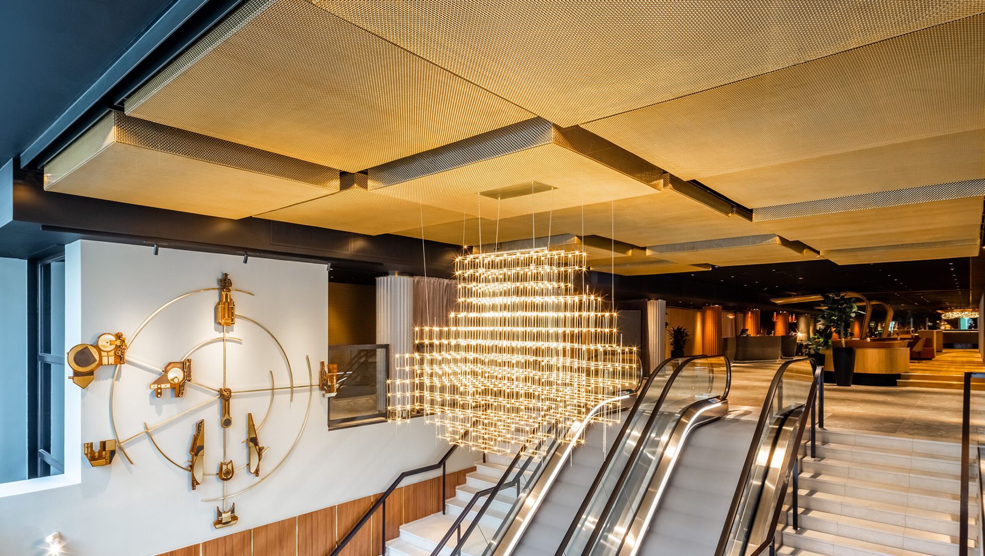 Hotel Ceiling Design with Wire Mesh banner