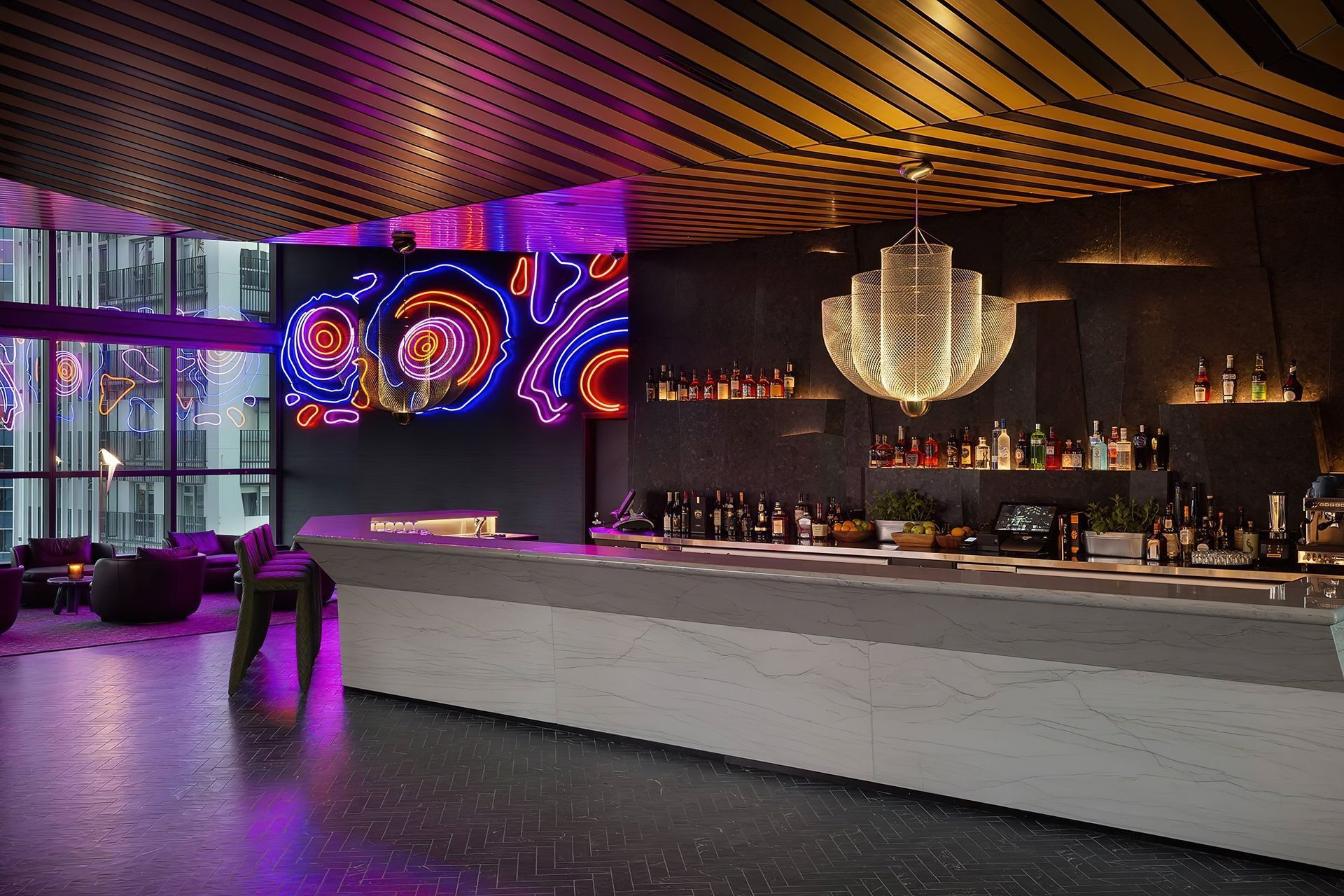 Air conditioning and ventilation design throughout the hotel.