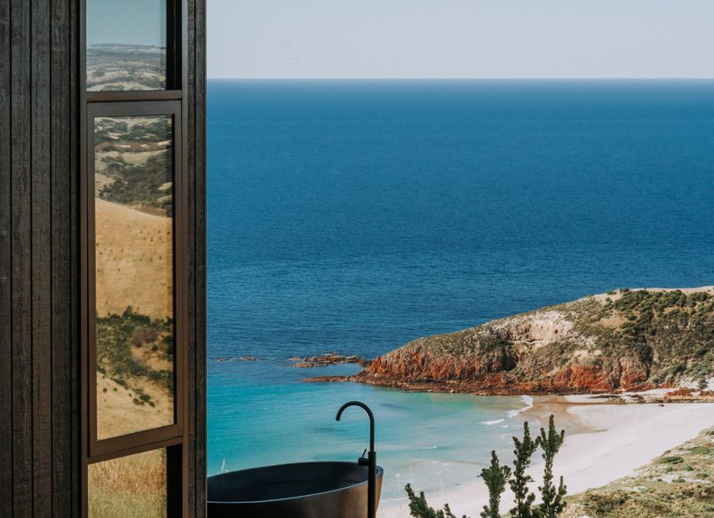 Outdoor baths for Wander Group on Kangaroo Island