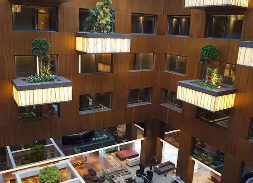 Radisson Blu Hotel – Lobby Balconies Enhanced by Lamina Stone