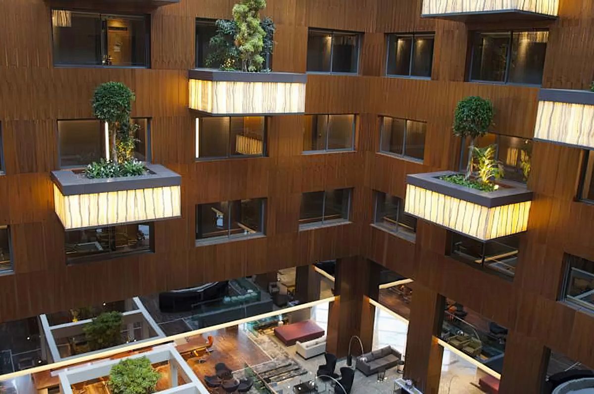 Radisson Blu Hotel – Lobby Balconies Enhanced by Lamina Stone