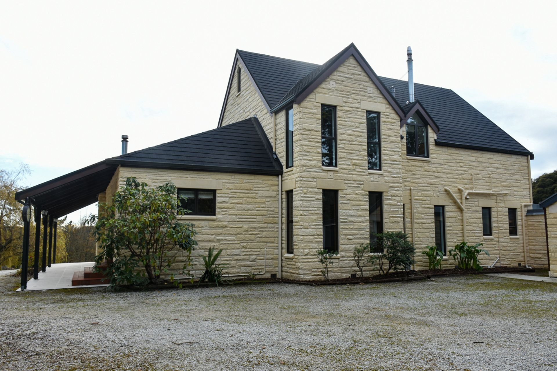 New roofing, double-glazed windows, bargeboards, tiling and cleaned/restored Oamaru stonework
