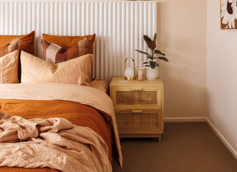 Comforting Warm Bedroom - Your Exhale Design