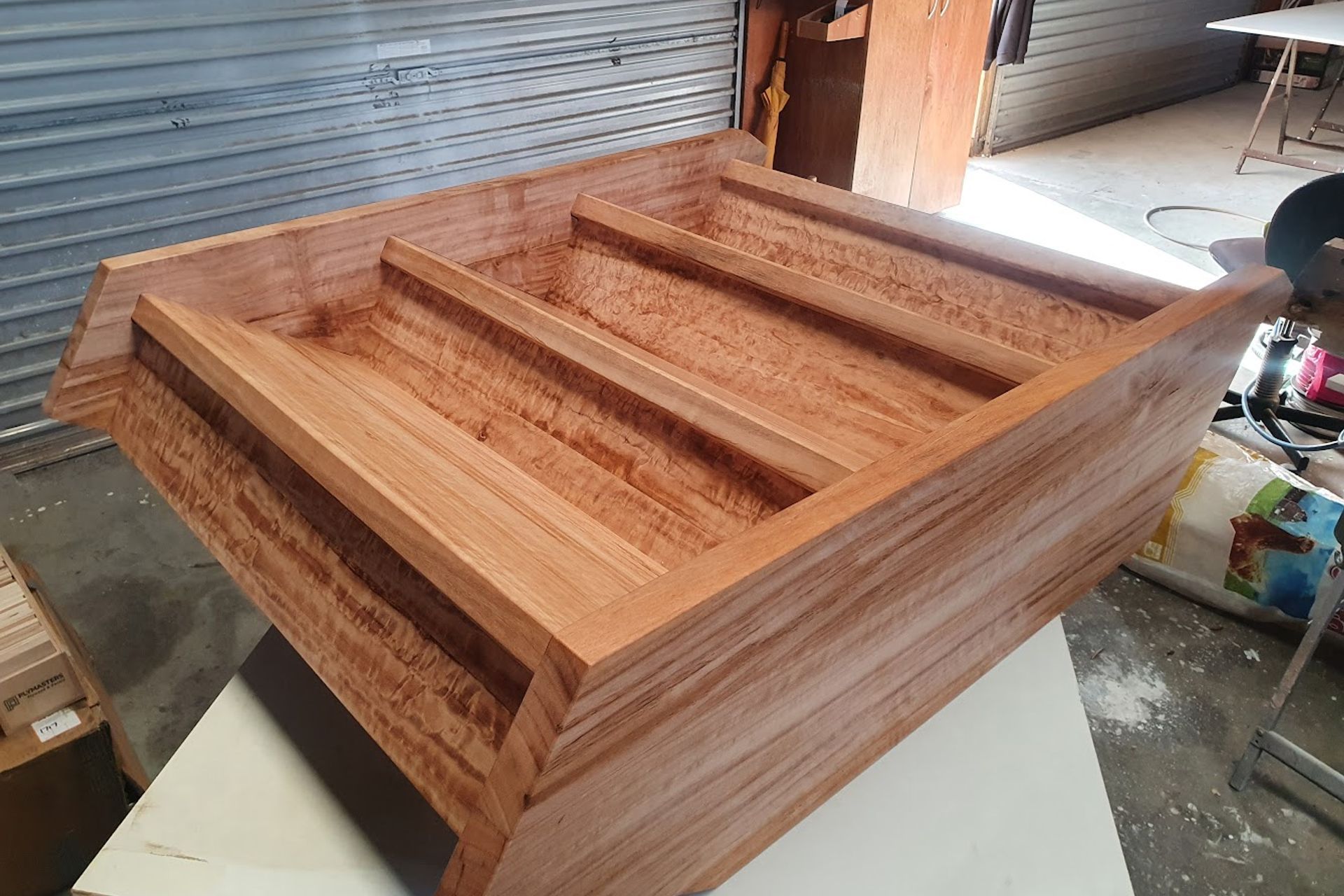 Solid Gum Stairs - Timber milled from the customers farm.