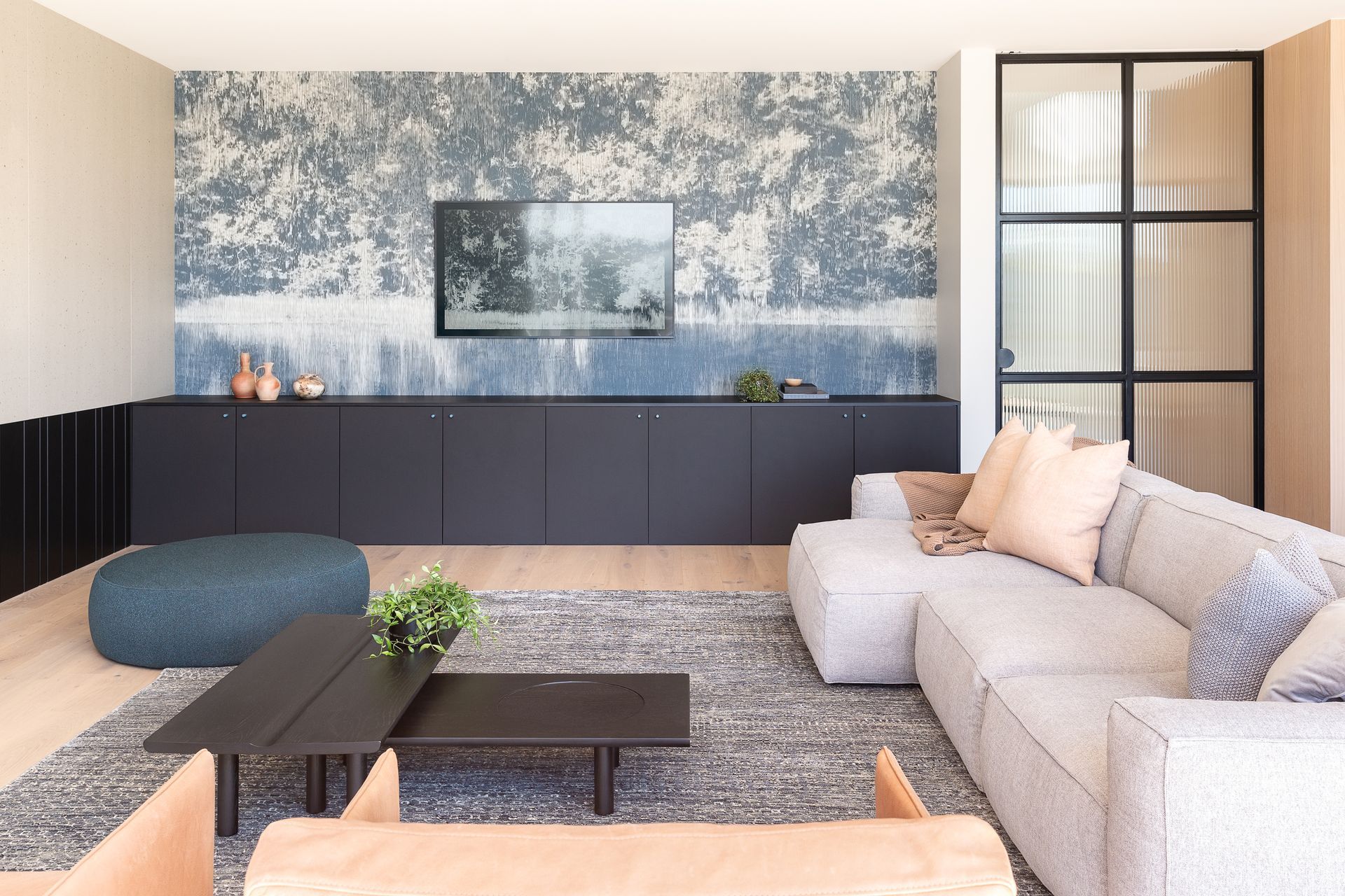 Oak Paneling with Black Details