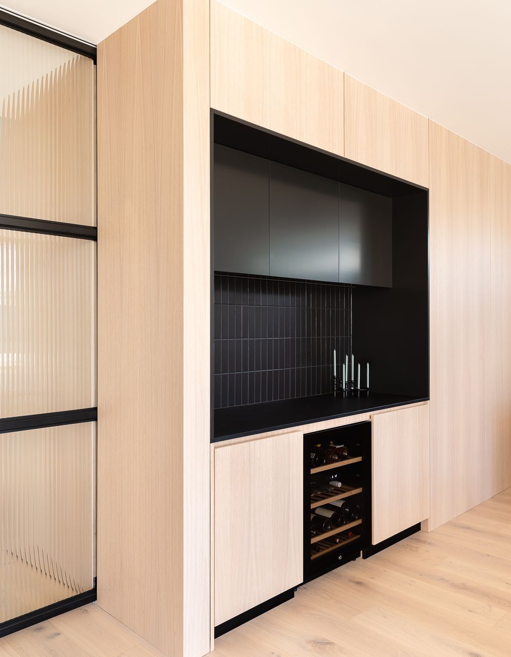 Oak Paneling with Black Details