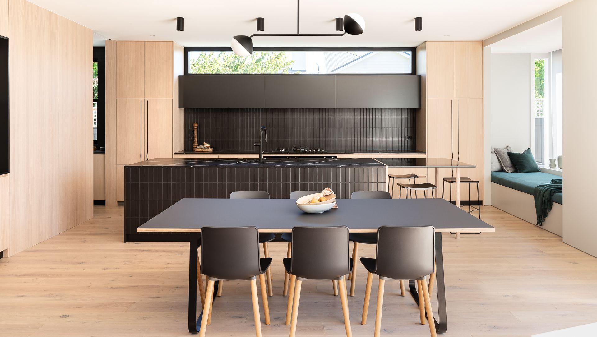 Oak Paneling with Black Details banner