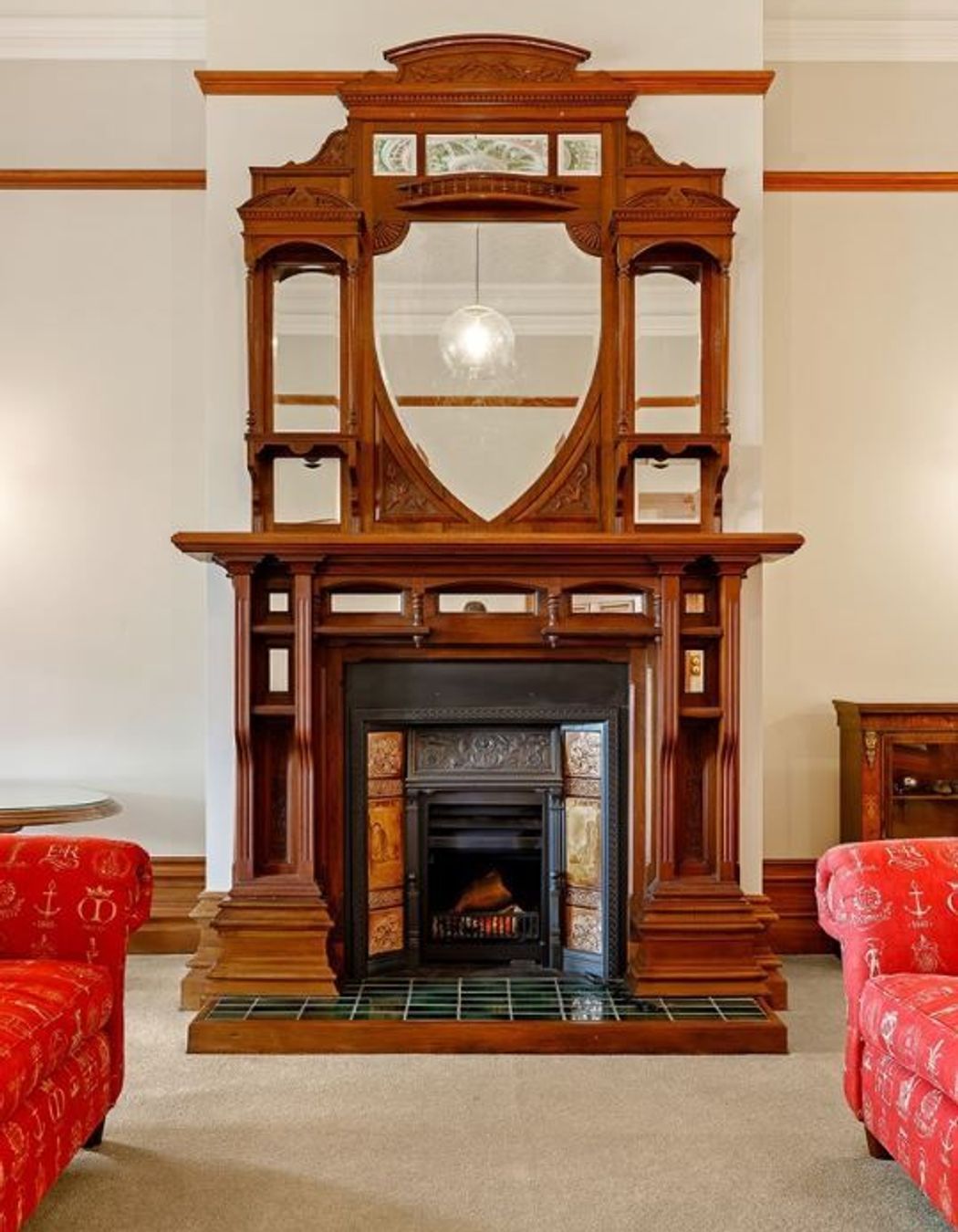 Warmington Zero Clearance Register fire.  Photo Credit AJ Scott