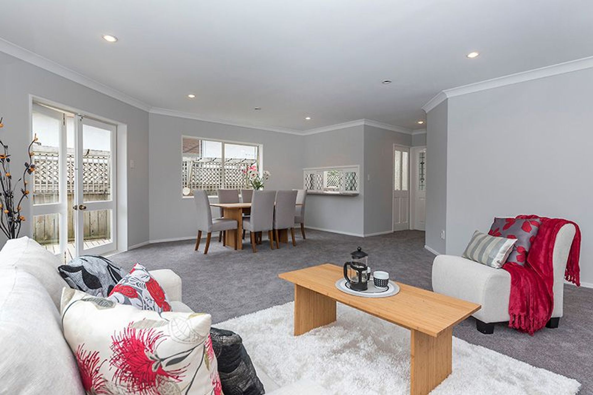 Living and Dining - The light greys really opined this living area