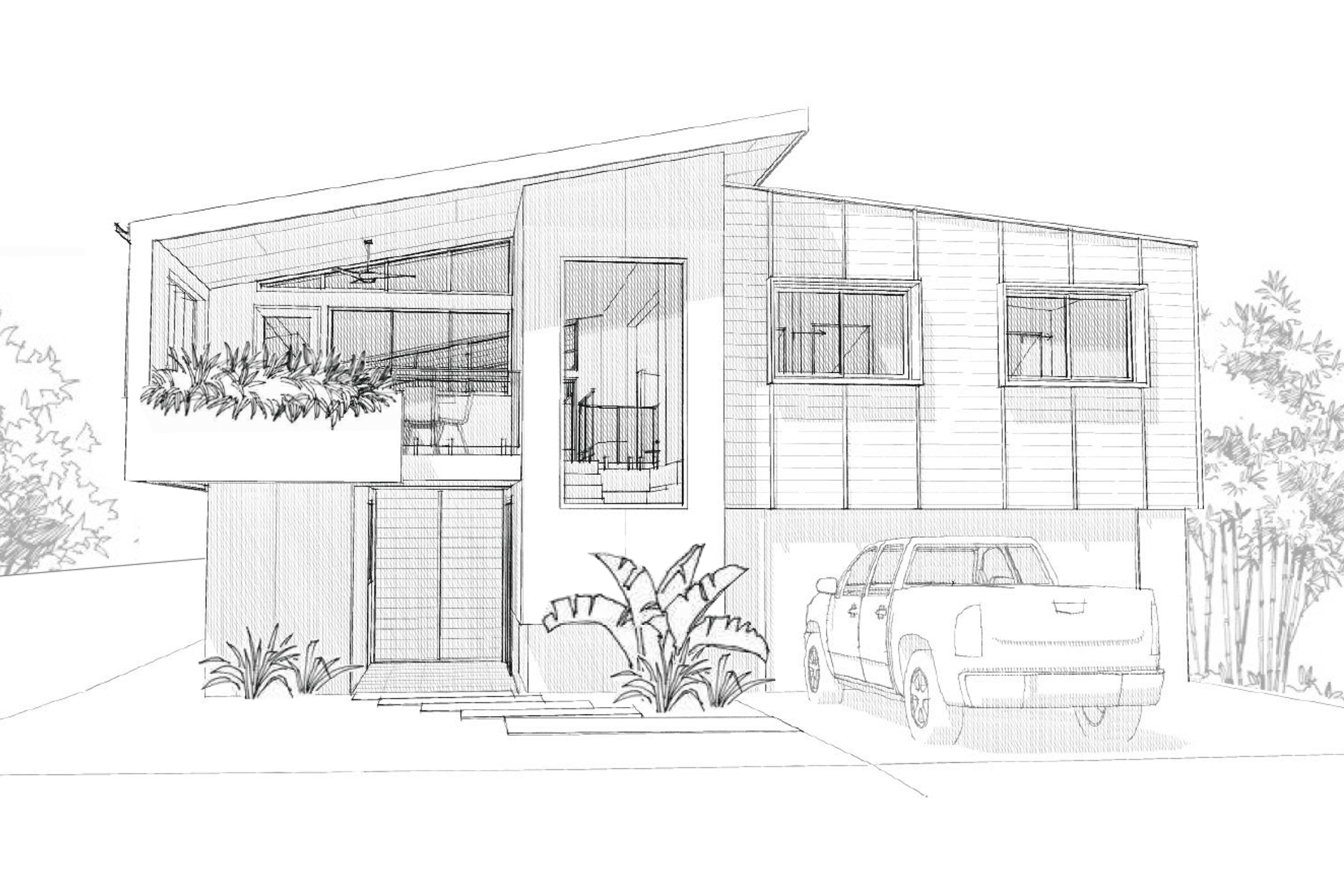 Street 3D Sketch Perspective