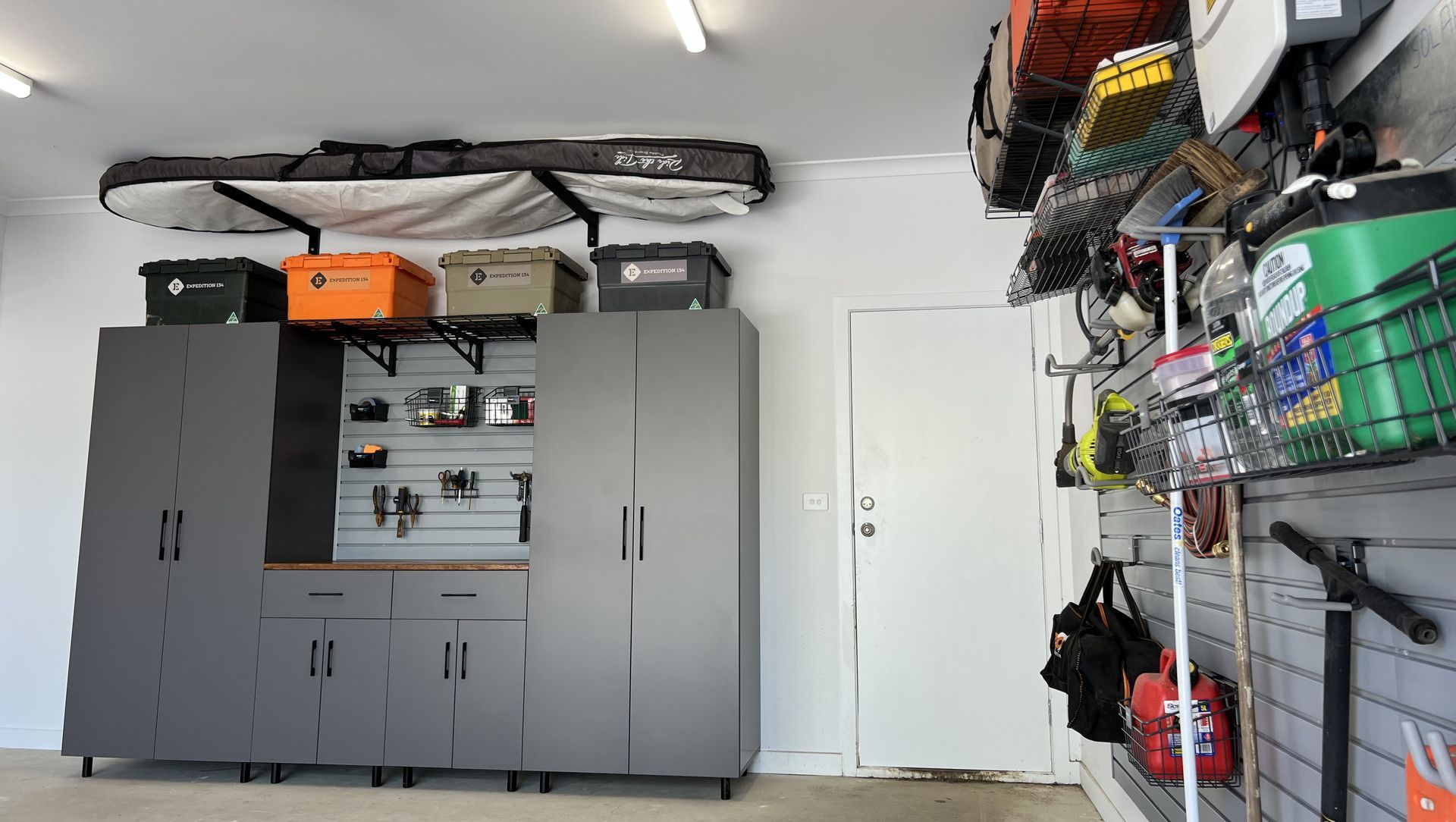 A father's dream garage, the ultimate playground. banner