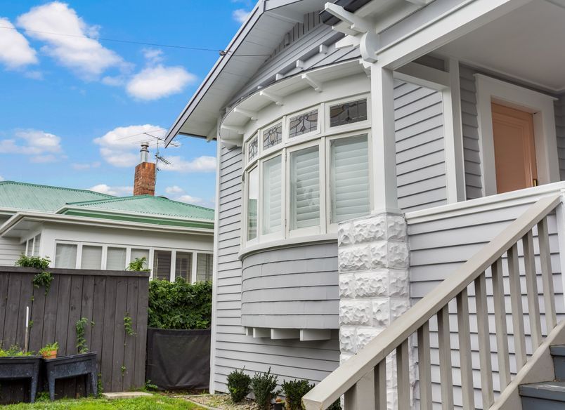 Renovated Bungalow creates an earthy toned sanctuary.
