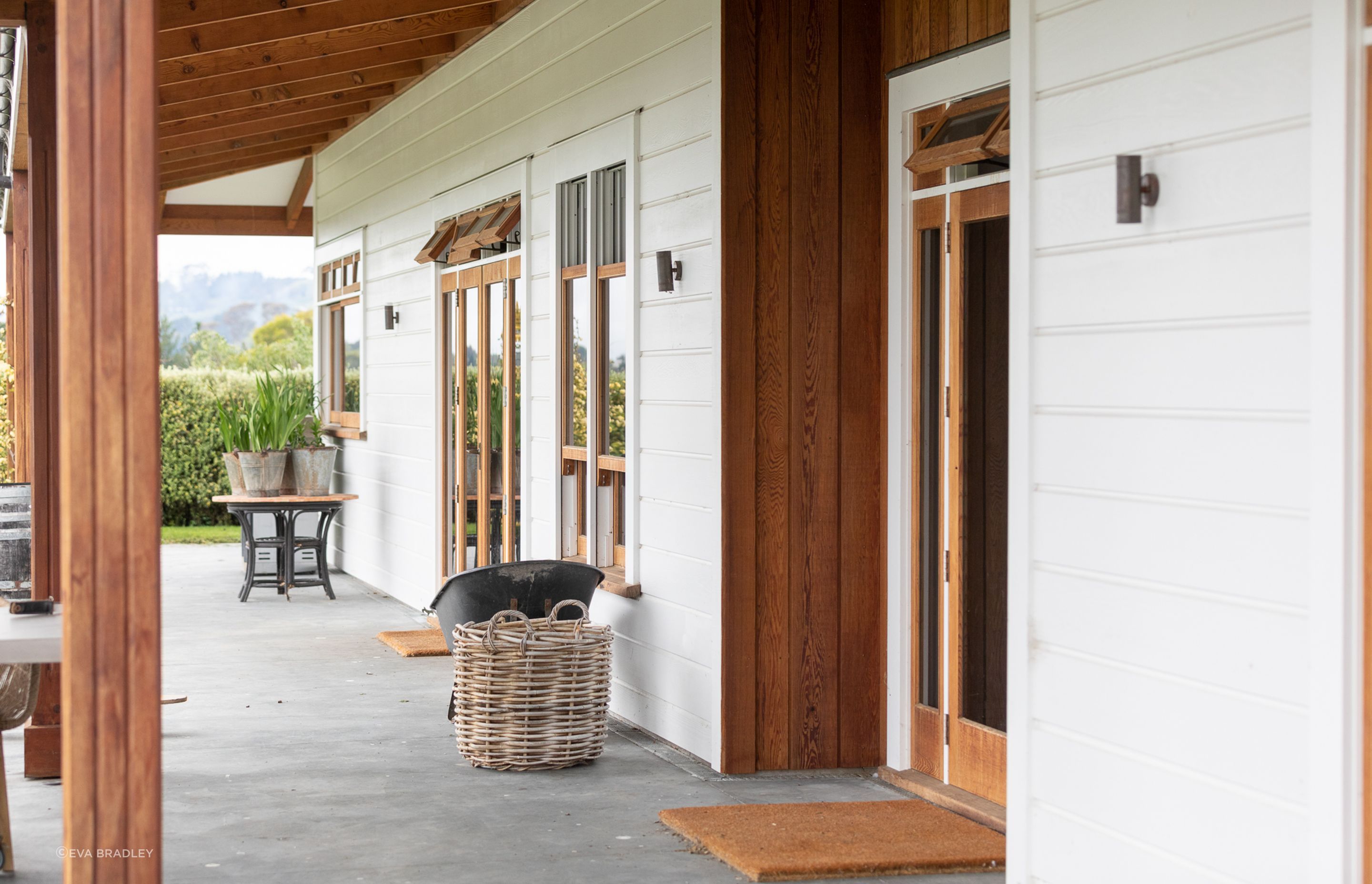 Gorgeous french doors and sash windows are used in every area of this stunning build.