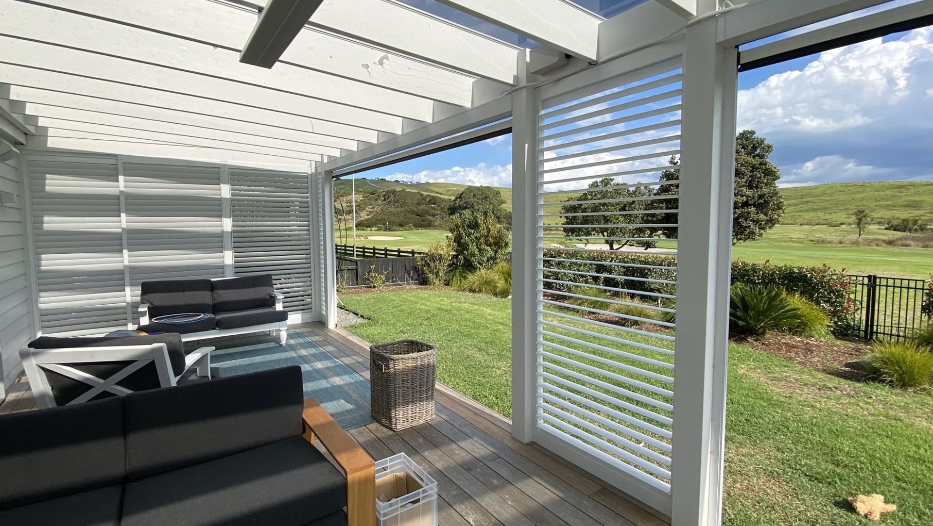 Outdoor Room and Louvrelite 88 Sliding Shade System banner