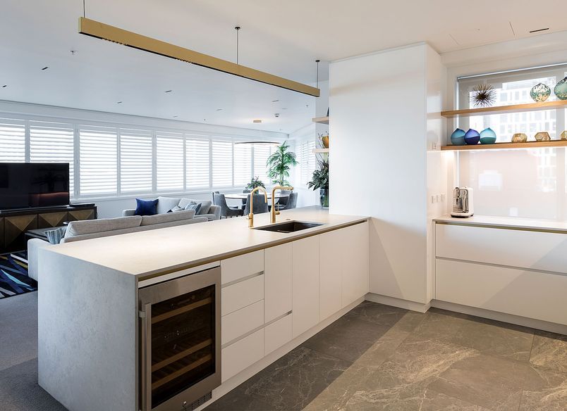 City apartment kitchen