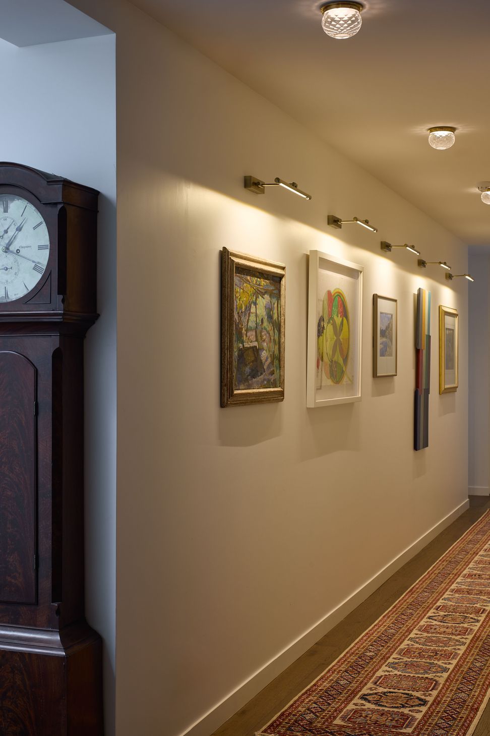 Considered detailing throughout the hallway at The High Life reinforces the classic, character-filled aesthetic of this Queen Street apartment refurbishment.