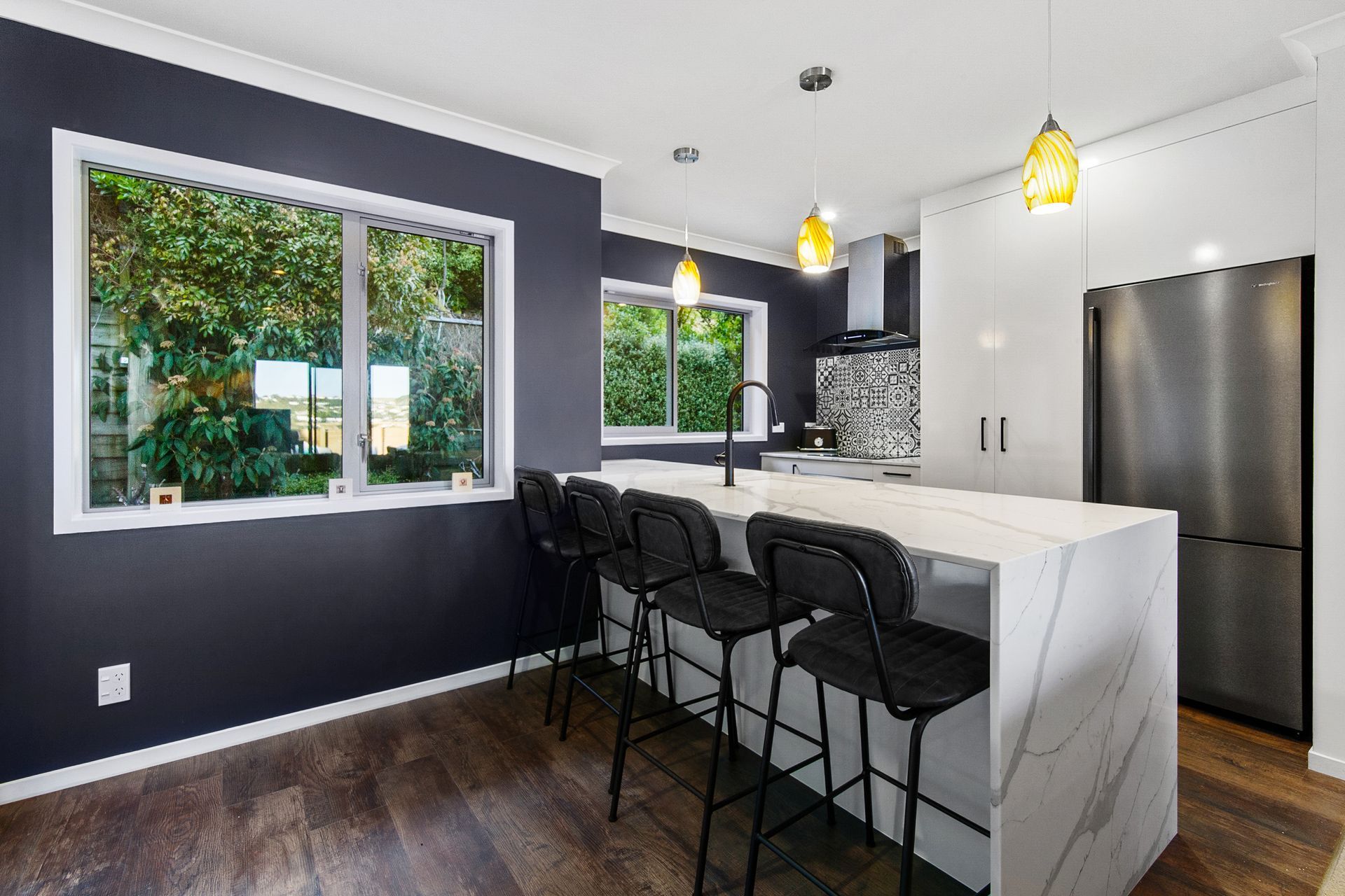 A tired Wellington kitchen gets an exciting new look with both stylish and practical elements achieved on a budget