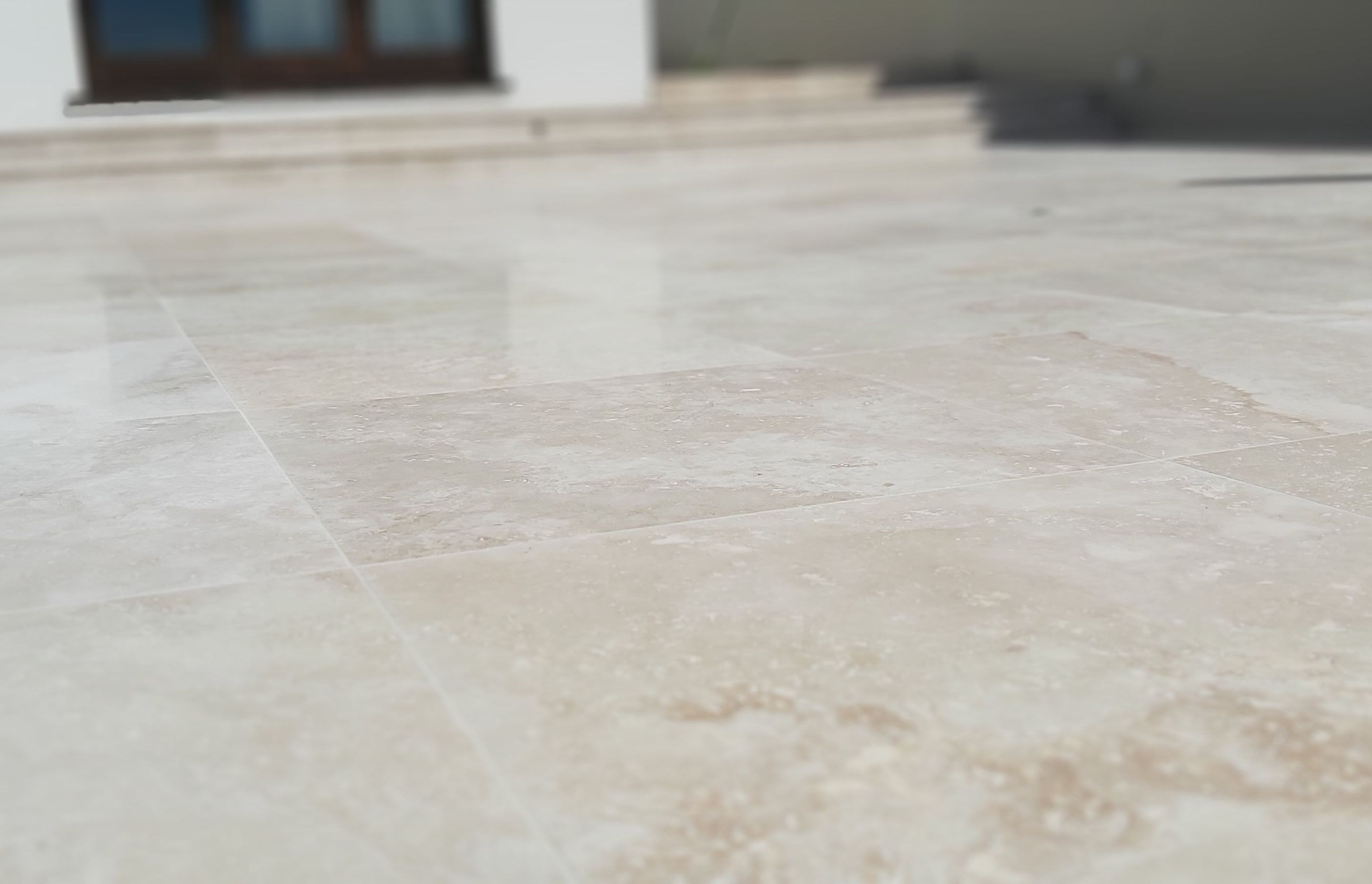 Travertine Tile Restoration and Protection Application
