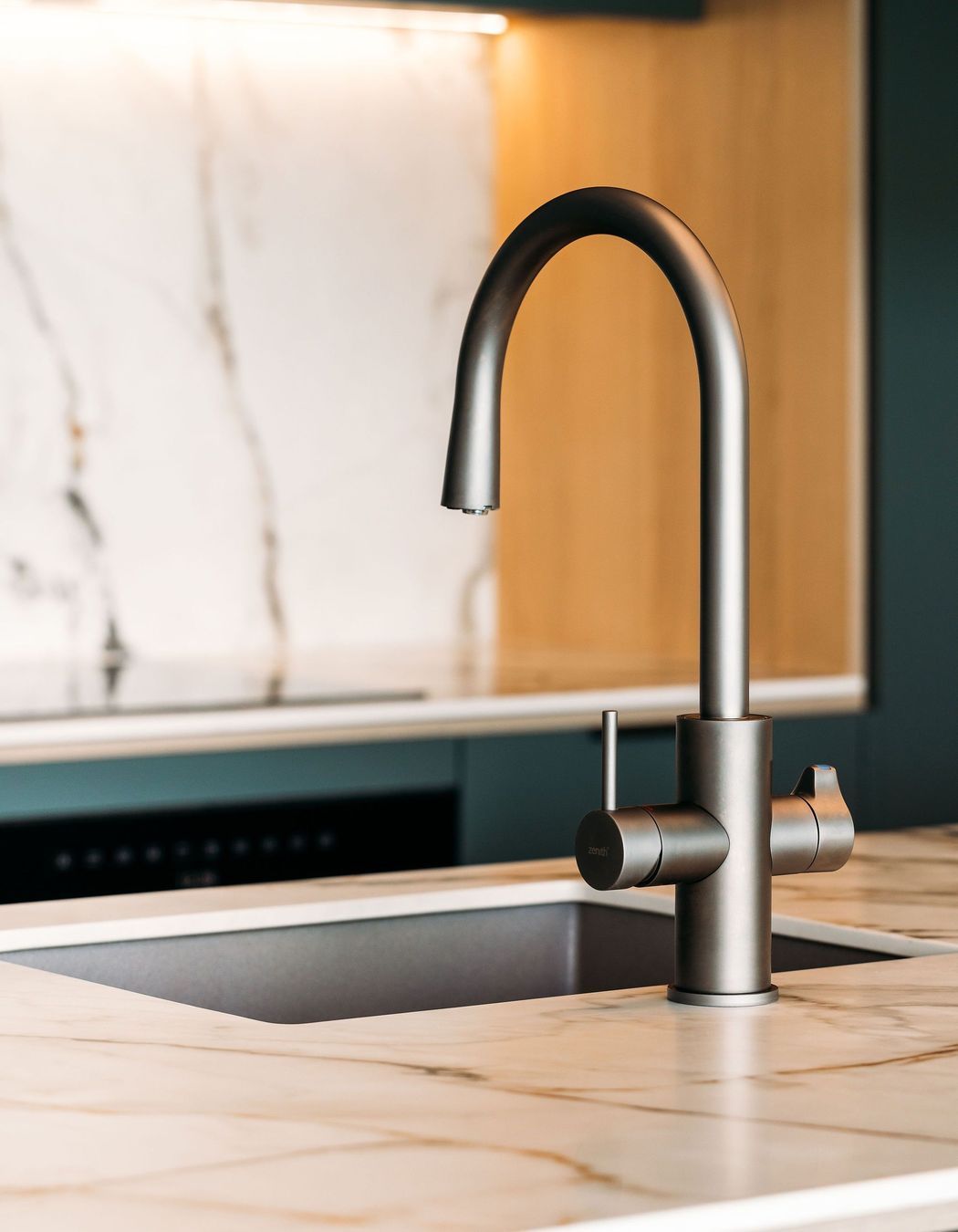 A G5 Multitap from Zenith supplies boiling, filtered and sparkling water on tap.