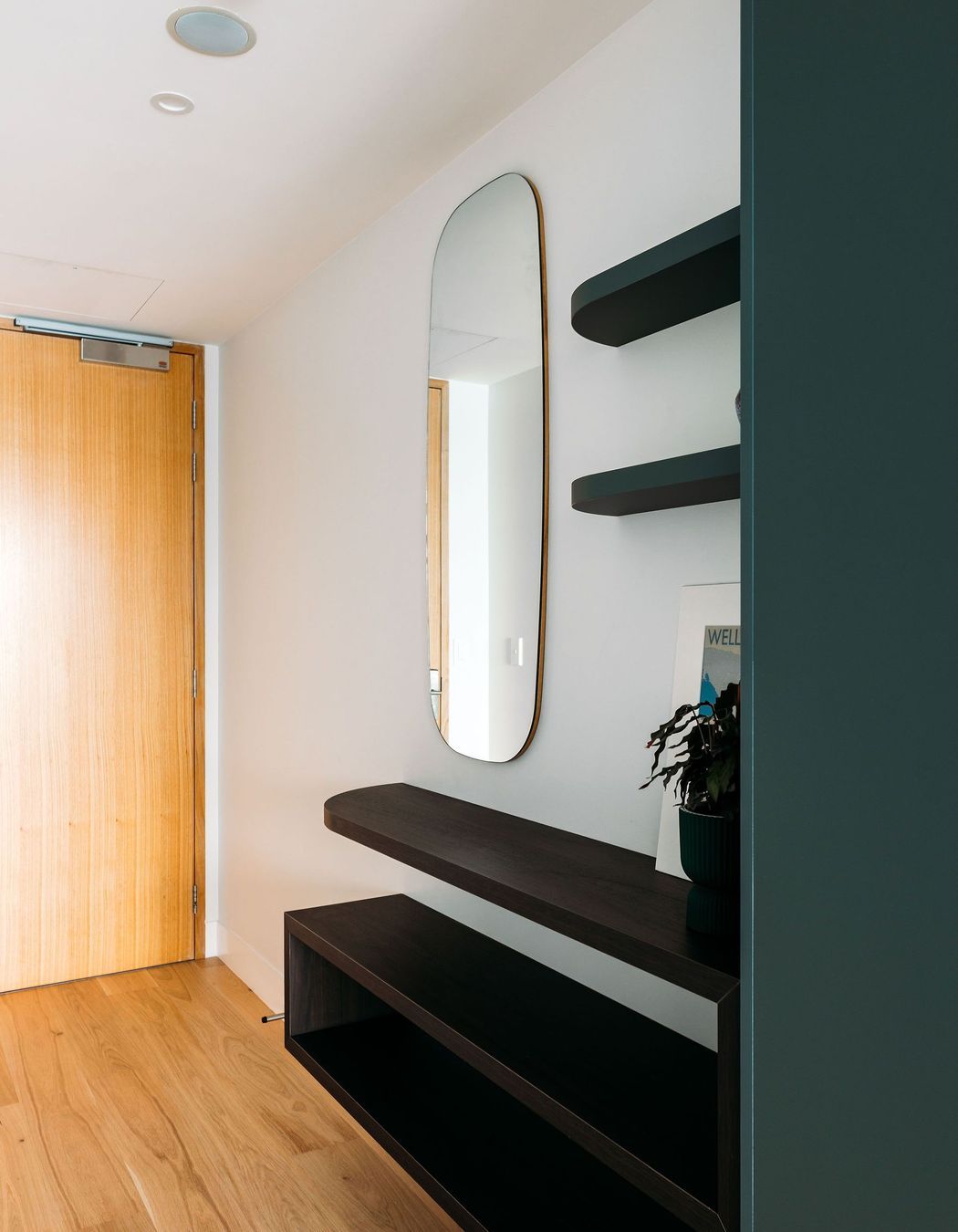 Custom cabinetry in the entrance hall.