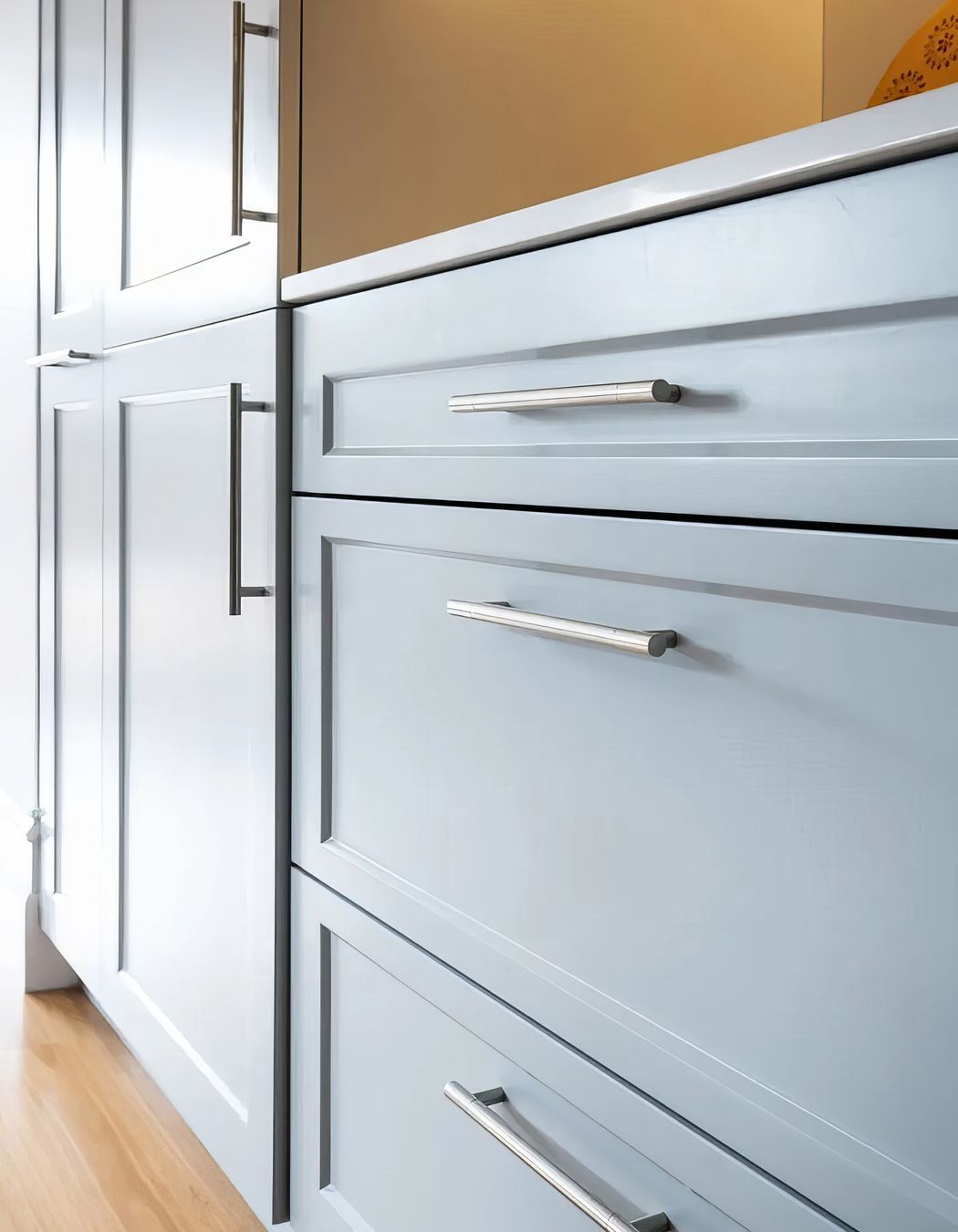 Subtle Cool Grey Cabinetry