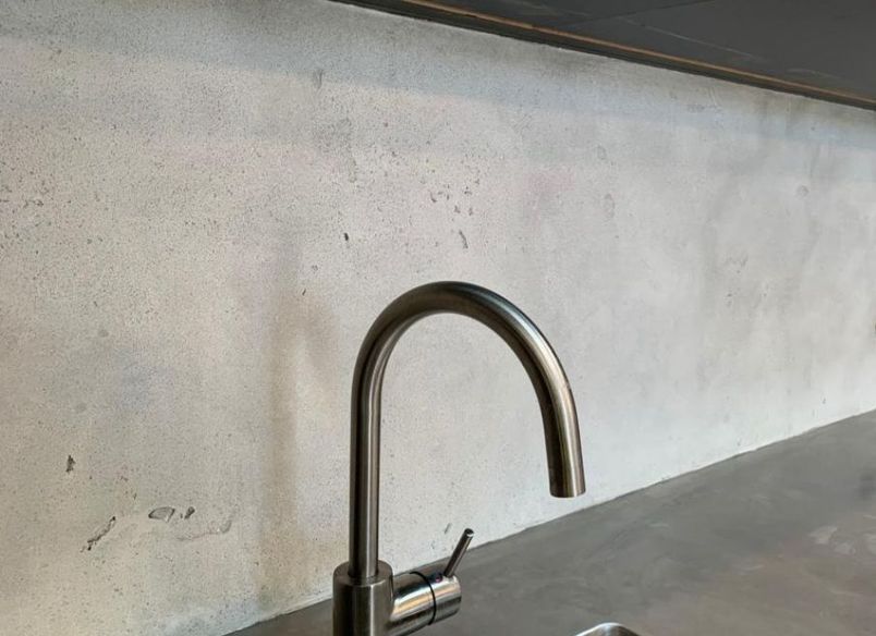 Concrete-look Polished Plaster - Kitchen Splashback
