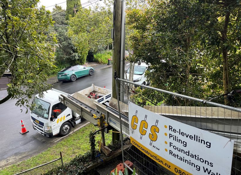 Tohunga Crescent, Parnell - Full House Re-levelling, Re-piling, Retaining and Basement work