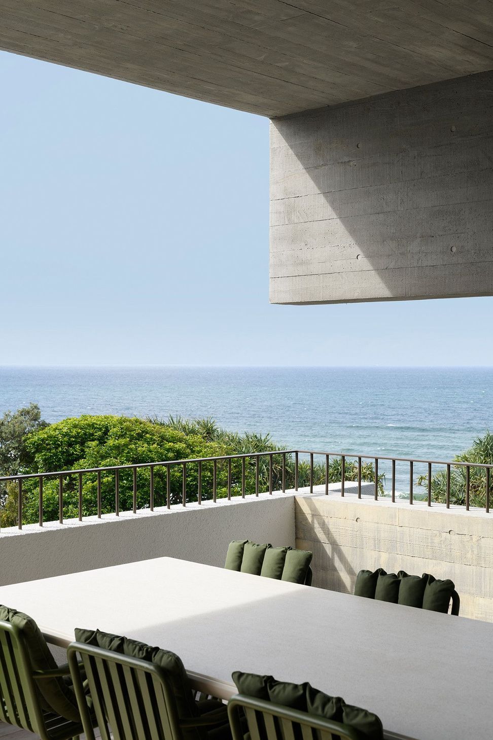 Villa Solare - Patio. Deck overlooking the treetops to the ocean.