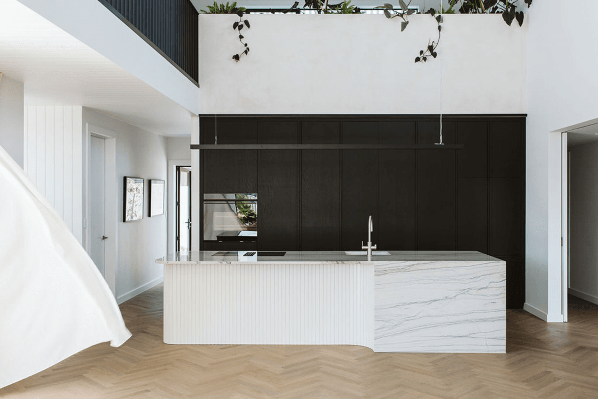 Niwi Residence - Timber Herringbone Flooring + Timber Veneer