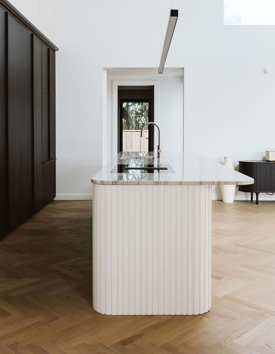 Niwi Residence - Timber Herringbone Flooring + Timber Veneer