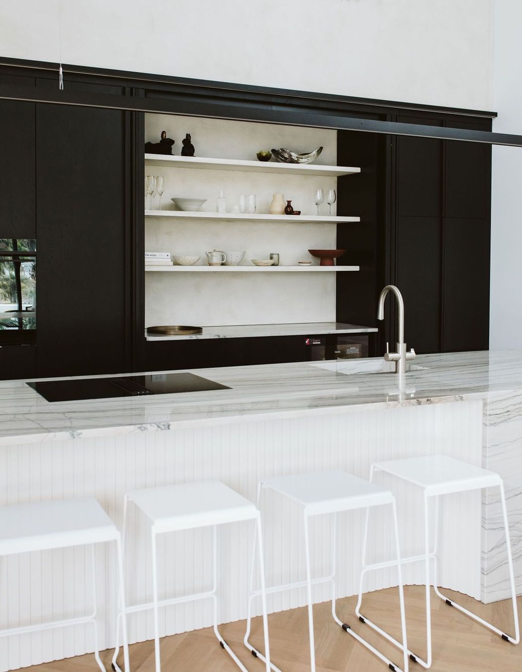 Niwi Residence - Timber Herringbone Flooring + Timber Veneer