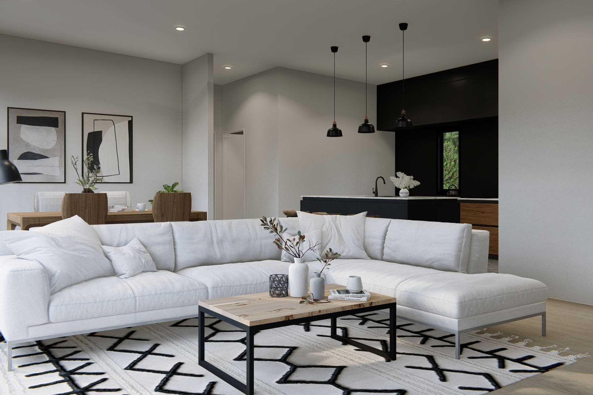 Living and Kitchen - Bayview Auckland Project