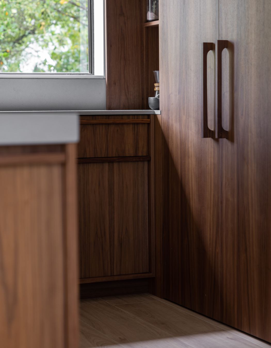 Prime Veneer, American Walnut Crown Cut. Design by Trudi Rabitte from Rabitte Joinery.