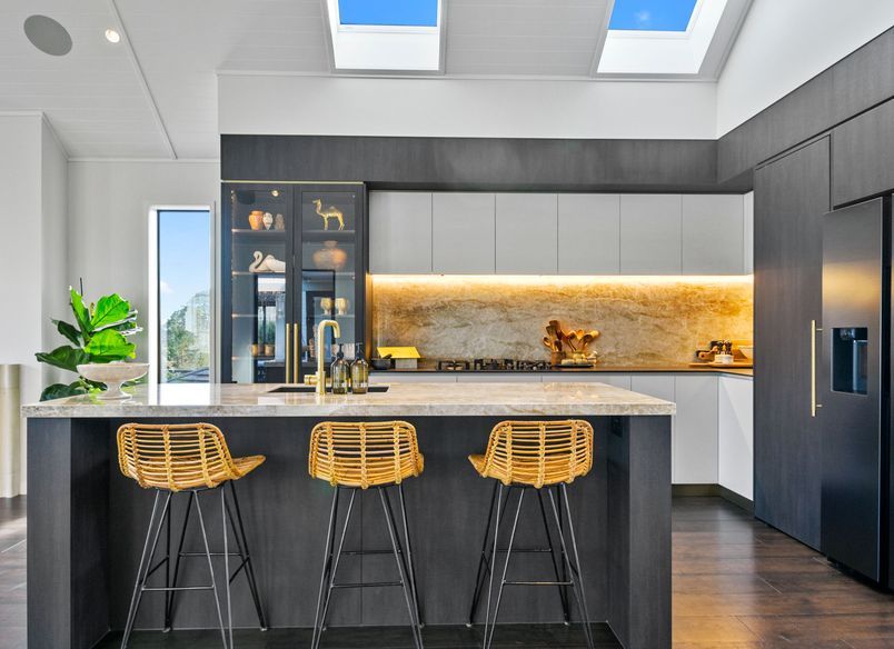 Dark Wood, Dekton, and Brass Details,  Waimauku