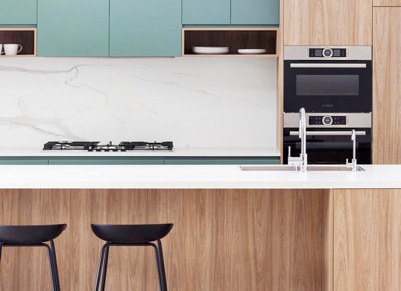 Modern Timber Grain Kitchen, Gladesville