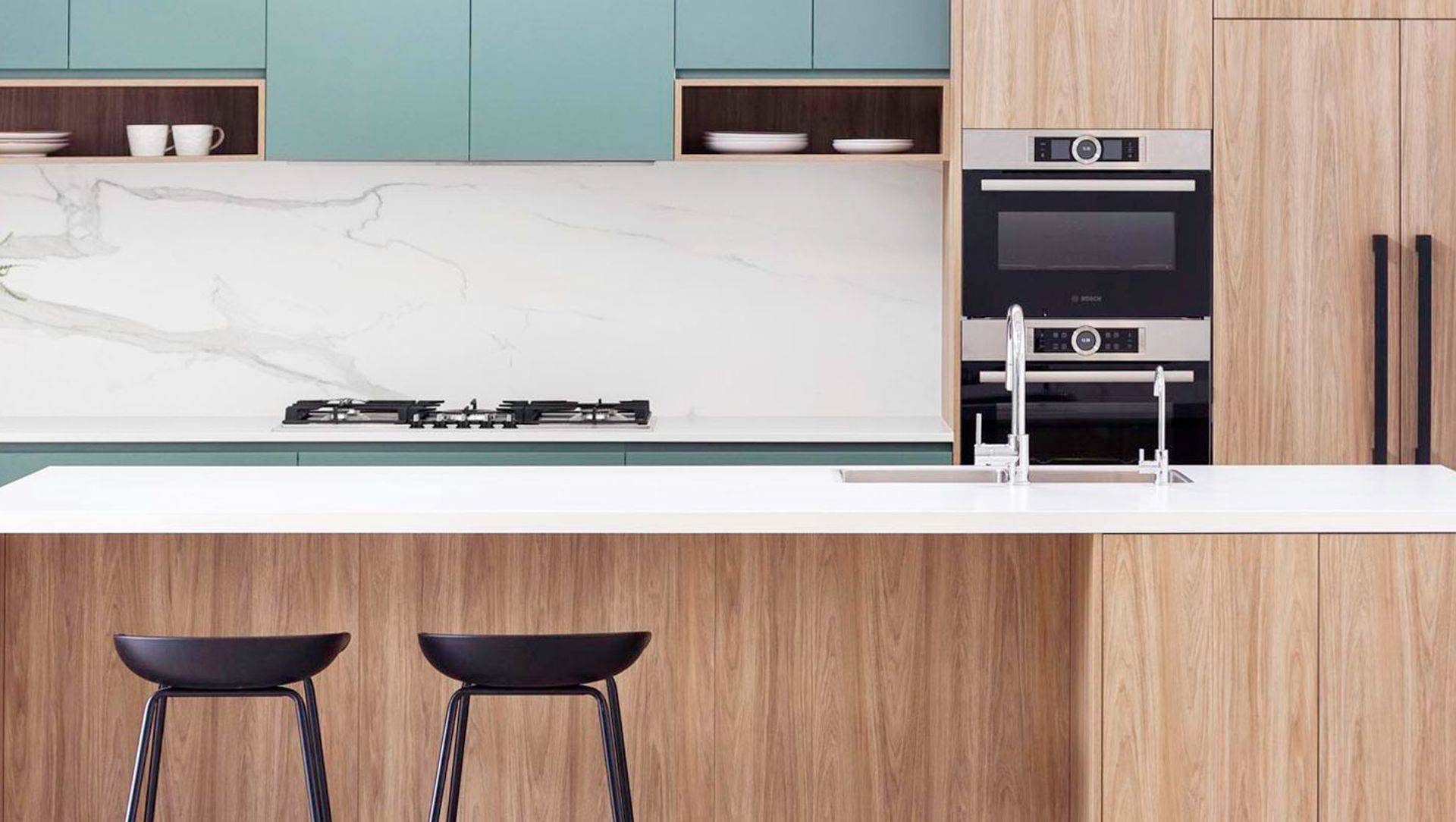Modern Timber Grain Kitchen, Gladesville banner