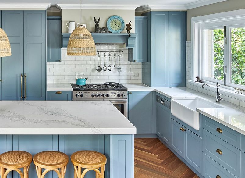 Classic Ice Blue Shaker Kitchen – Riverview