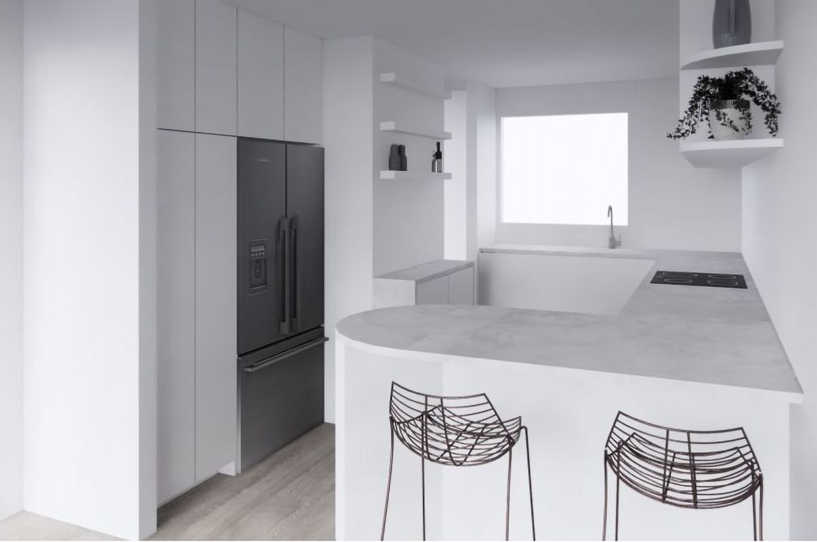 Long White Kitchen