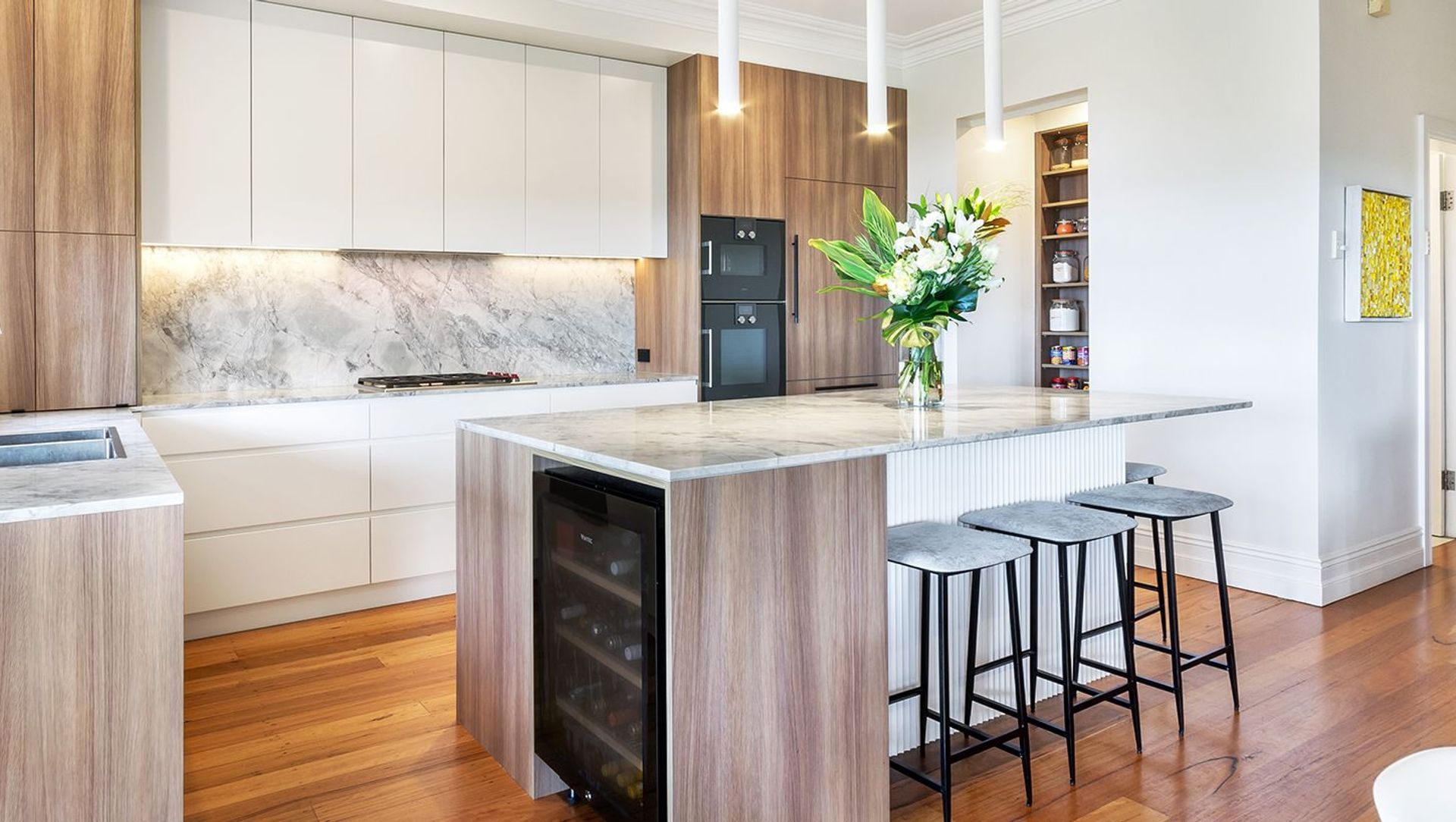 Luxury Marble & Timber Grain banner