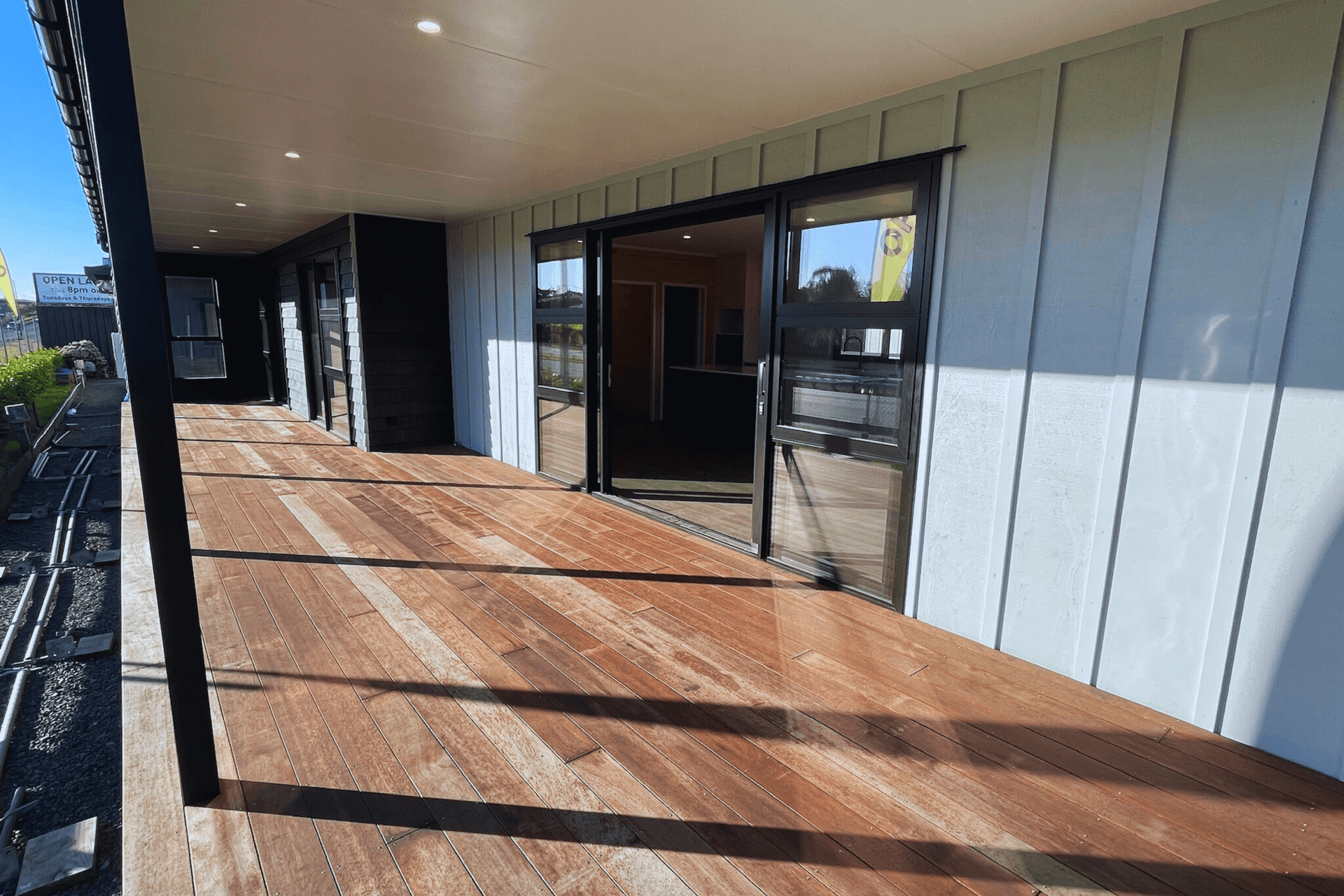 Generous Sheltered Deck Designed for Year-Round Use