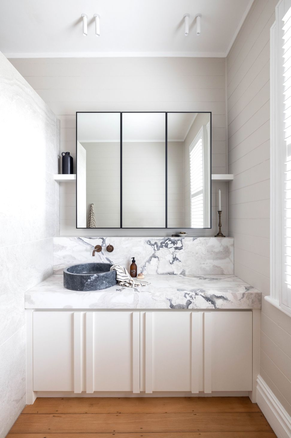 Prime Melamine, Quarter Thorndon Cream. Design by Michael Murray Studio.